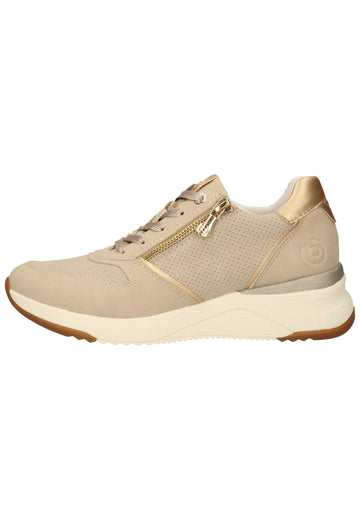 Bugatti Sneaker Lederimitat Beige/Gold - surf4shoes