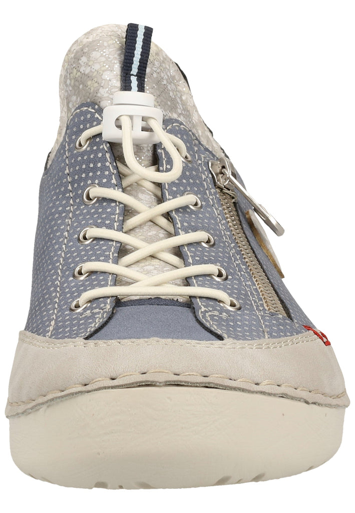 Rieker Halbschuhe Lederimitat Grau/Blau - surf4shoes
