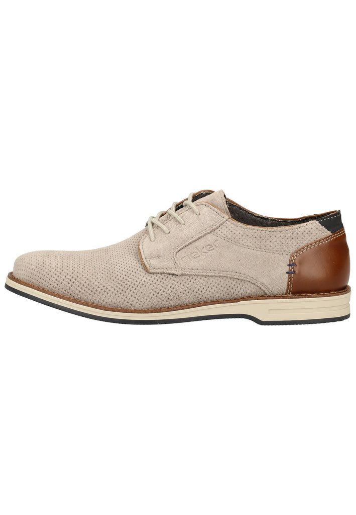 Rieker Halbschuhe Veloursleder Grau/Braun - surf4shoes