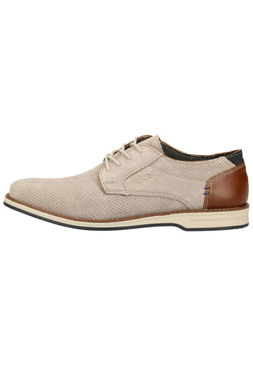 Rieker Halbschuhe Veloursleder Grau/Braun - surf4shoes