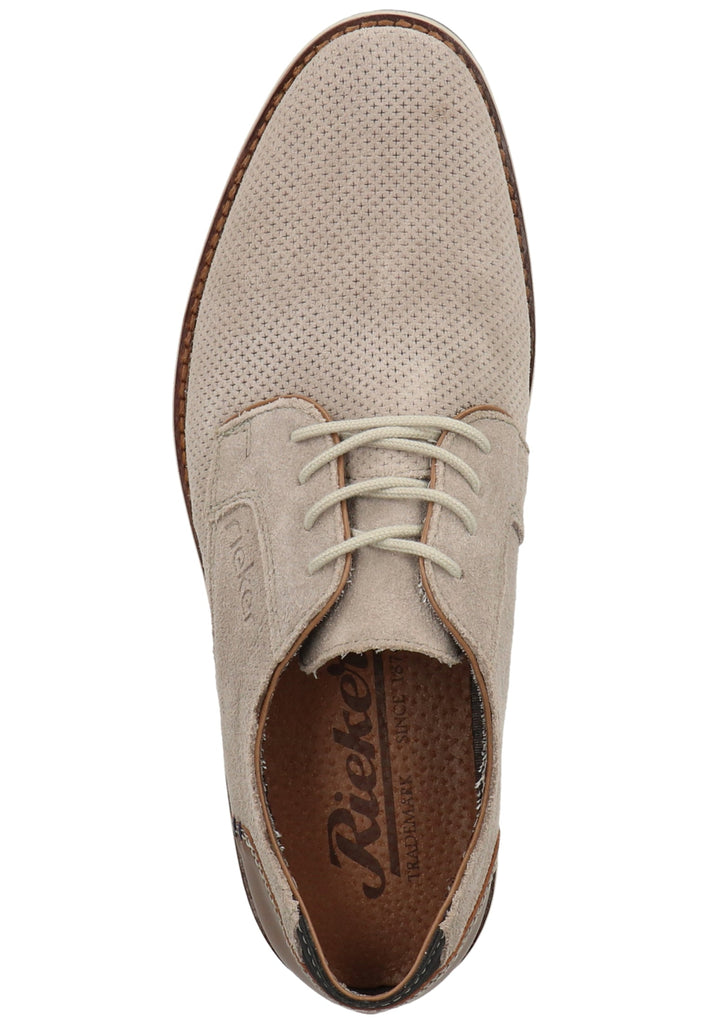 Rieker Halbschuhe Veloursleder Grau/Braun - surf4shoes