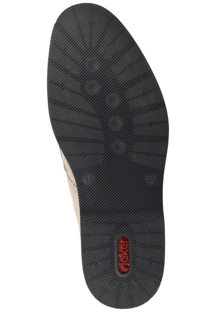 Rieker Halbschuhe Veloursleder Grau/Braun - surf4shoes