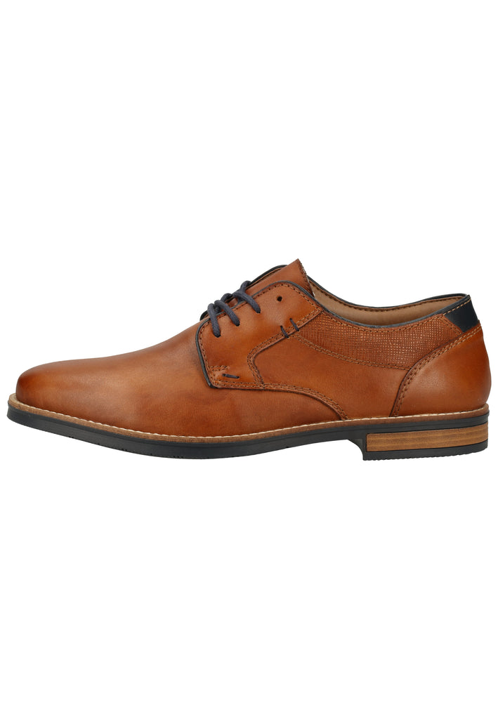 Rieker Halbschuhe Glattleder Braun/Blau - surf4shoes