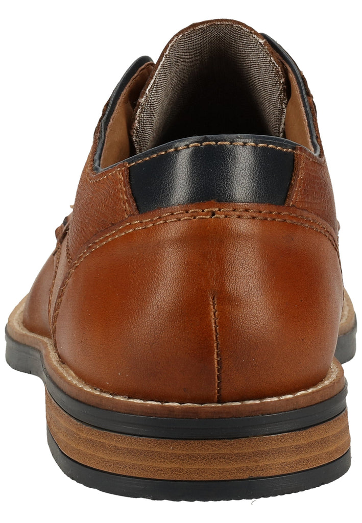 Rieker Halbschuhe Glattleder Braun/Blau - surf4shoes