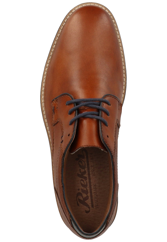 Rieker Halbschuhe Glattleder Braun/Blau - surf4shoes