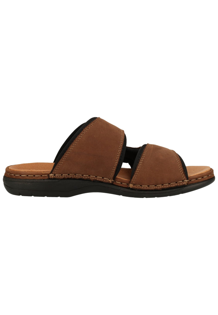 Rieker Pantoletten Veloursleder Braun/Schwarz - surf4shoes