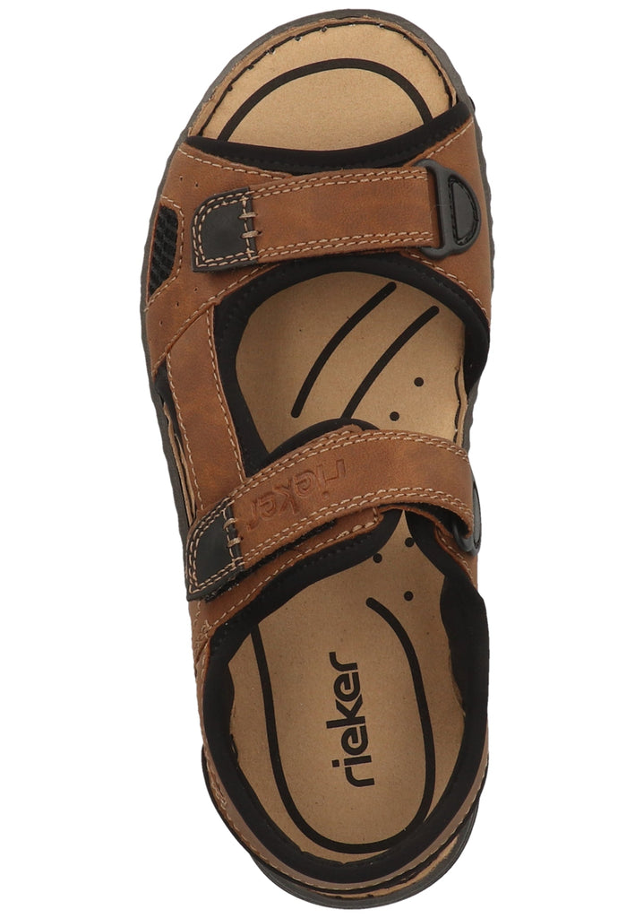 Rieker Sandalen Lederimitat Braun - surf4shoes