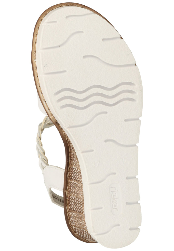 Rieker Sandalen Lederimitat Weiß - surf4shoes