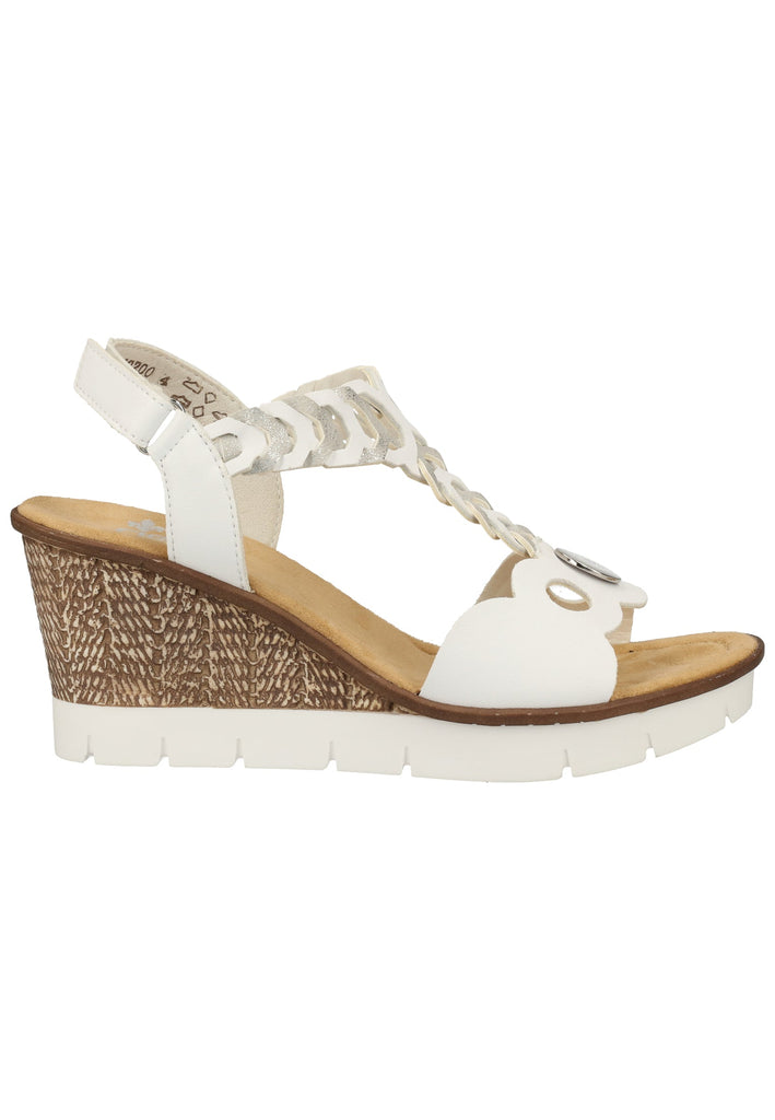 Rieker Sandalen Lederimitat Weiß - surf4shoes