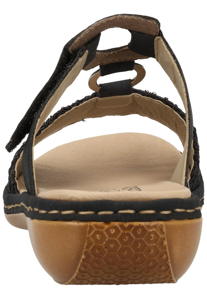 Rieker Pantoletten Lederimitat Pazifik - surf4shoes