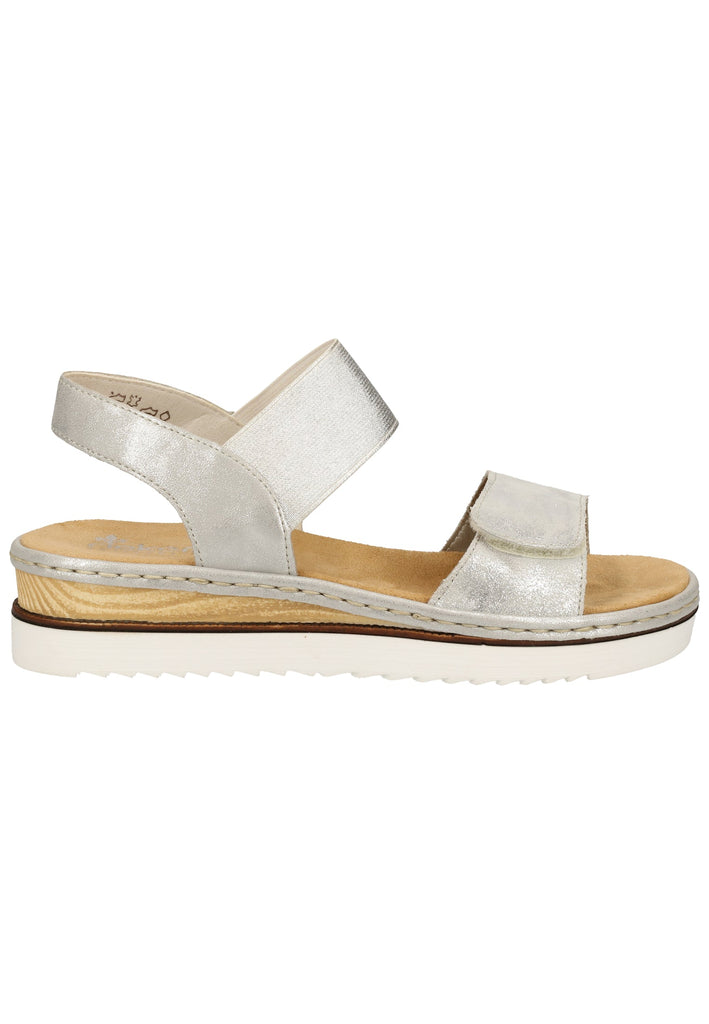 Rieker Sandalen Leder Silber - surf4shoes