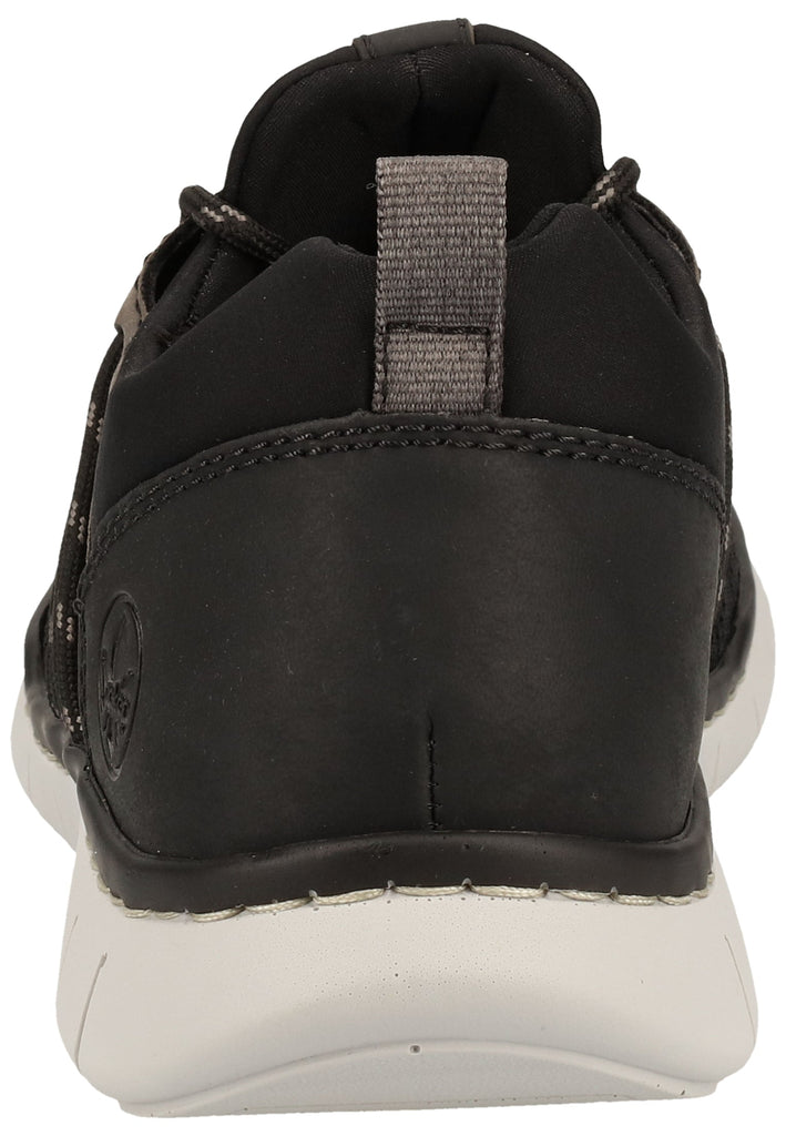 Rieker Sneaker Lederimitat/Textil Schwarz/Grau - surf4shoes