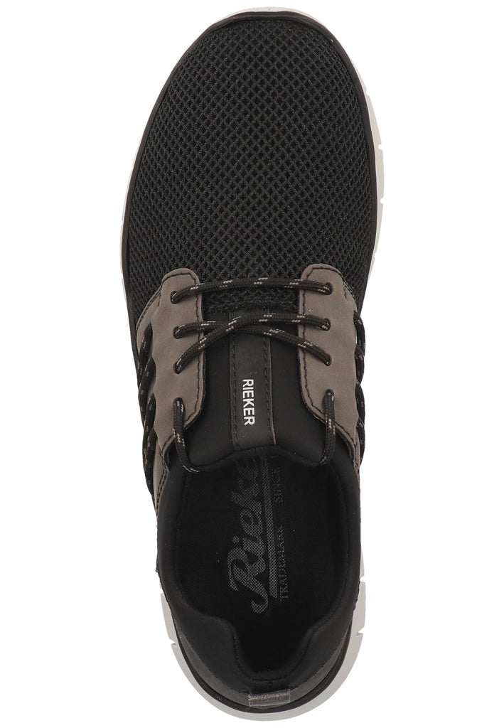Rieker Sneaker Lederimitat/Textil Schwarz/Grau - surf4shoes
