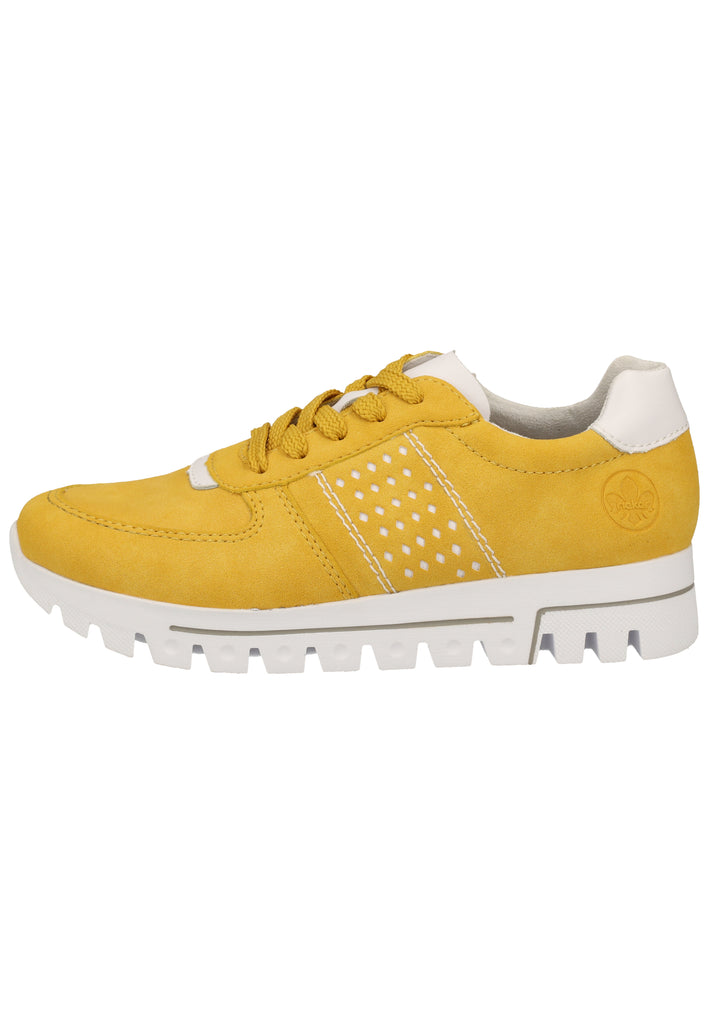 Rieker Sneaker Lederimitat Gelb - surf4shoes