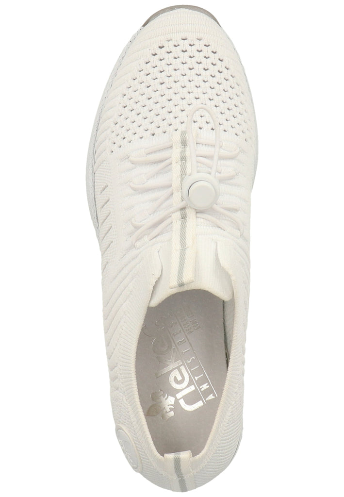 Rieker Sneaker Lederimitat/Textil Weiß - surf4shoes