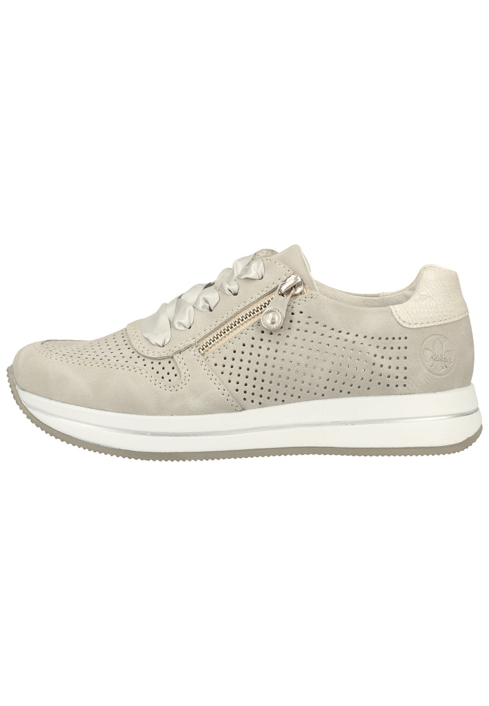 Rieker Sneaker Lederimitat Grau/Weiß - surf4shoes