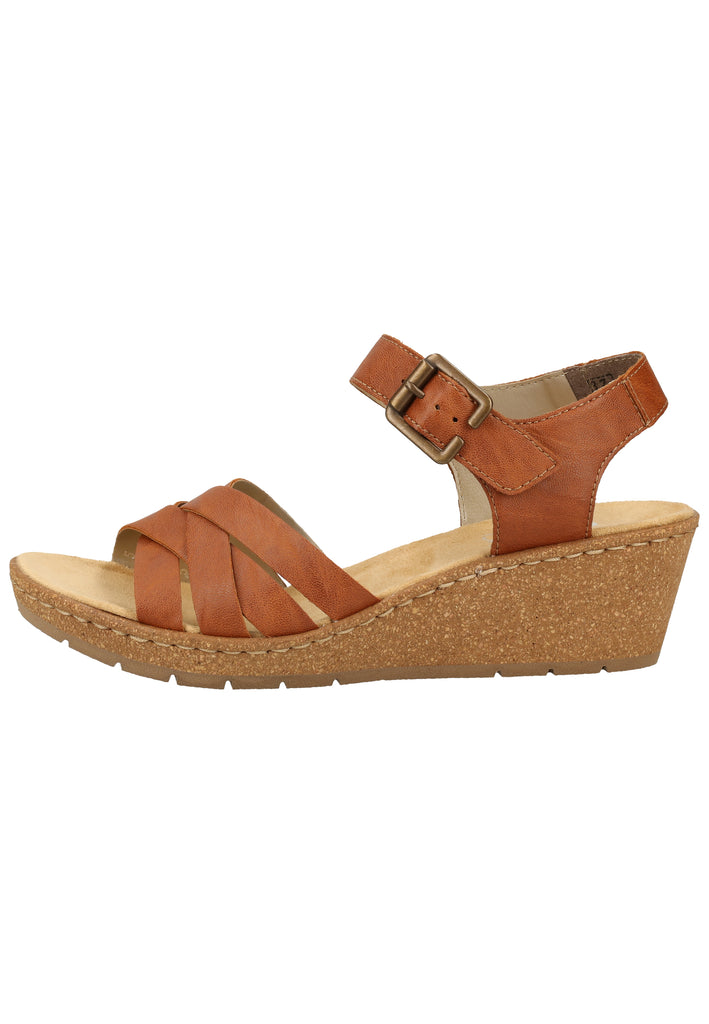 Rieker Sandalen Leder Cognac - surf4shoes