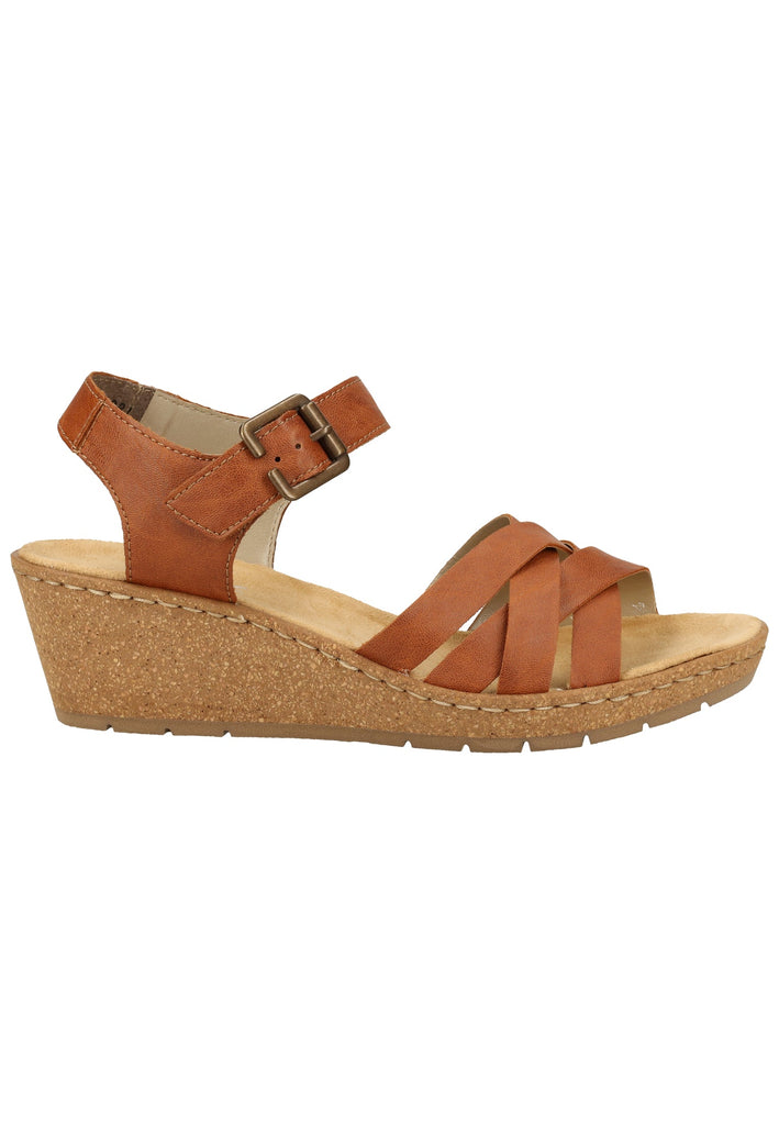 Rieker Sandalen Leder Cognac - surf4shoes