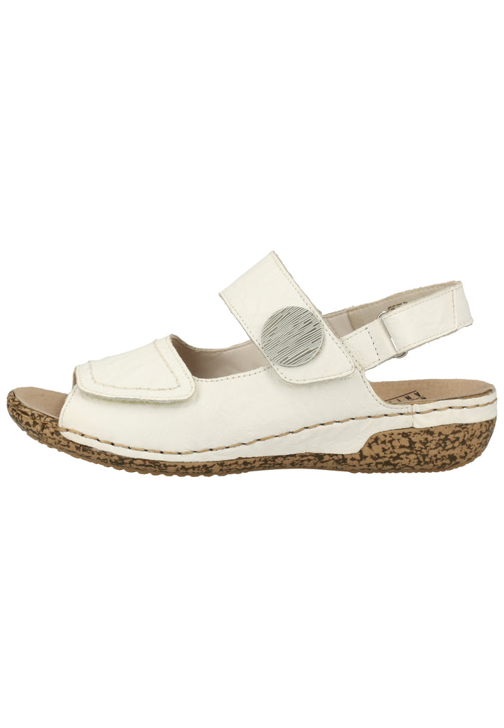 Rieker Sandalen Glattleder Weiß - surf4shoes