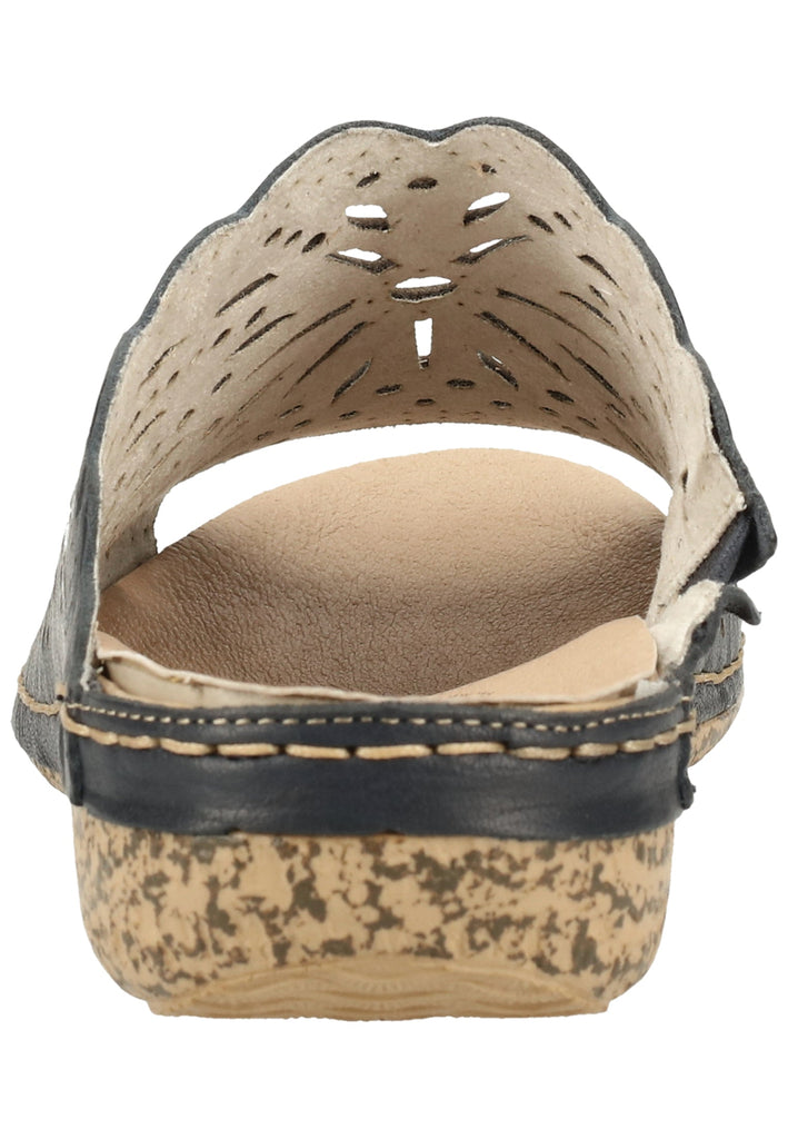 Rieker Pantoletten Glattleder Pazifik - surf4shoes