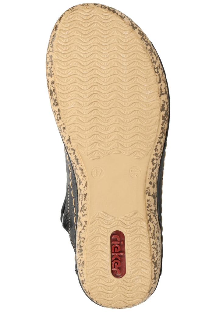 Rieker Pantoletten Glattleder Pazifik - surf4shoes
