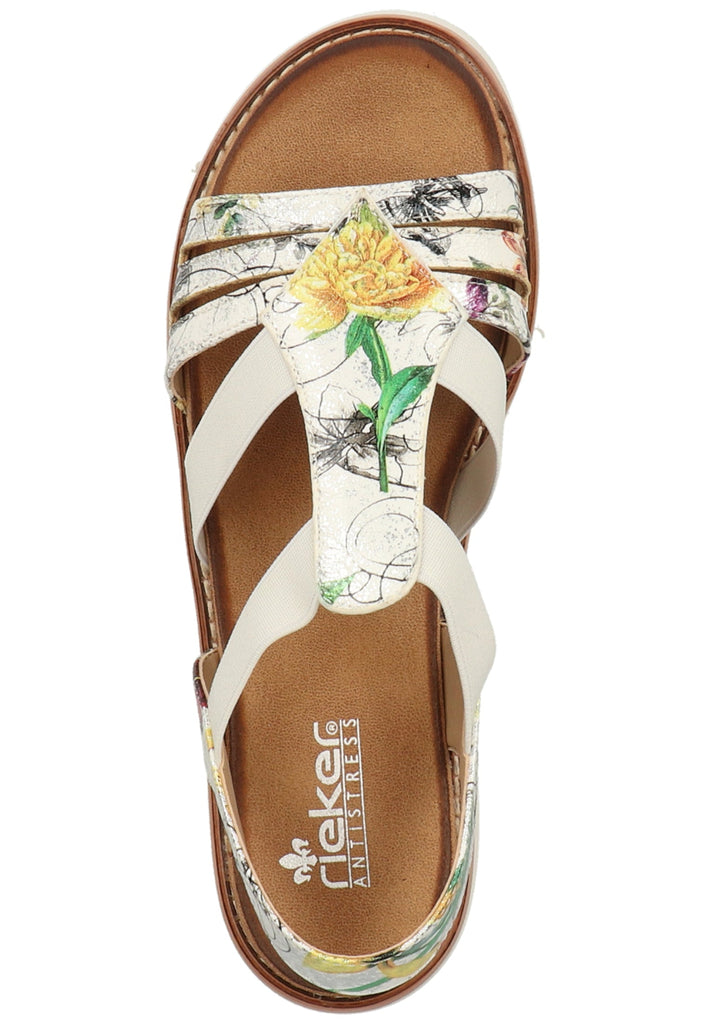 Rieker Sandalen Lederimitat Weiß - surf4shoes