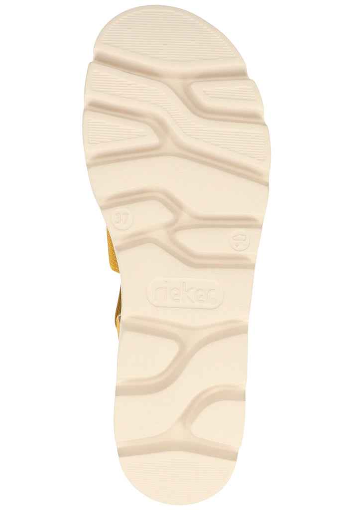Rieker Sandalen Lederimitat Gelb - surf4shoes