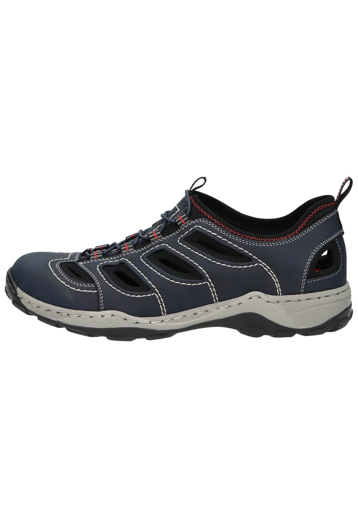Rieker Halbschuhe Lederimitat/Textil Navy - surf4shoes