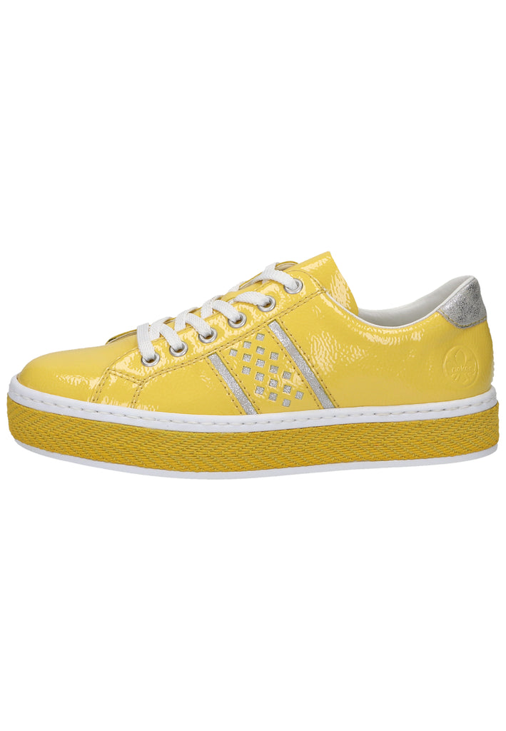 Rieker Sneaker Lederimitat Gelb - surf4shoes