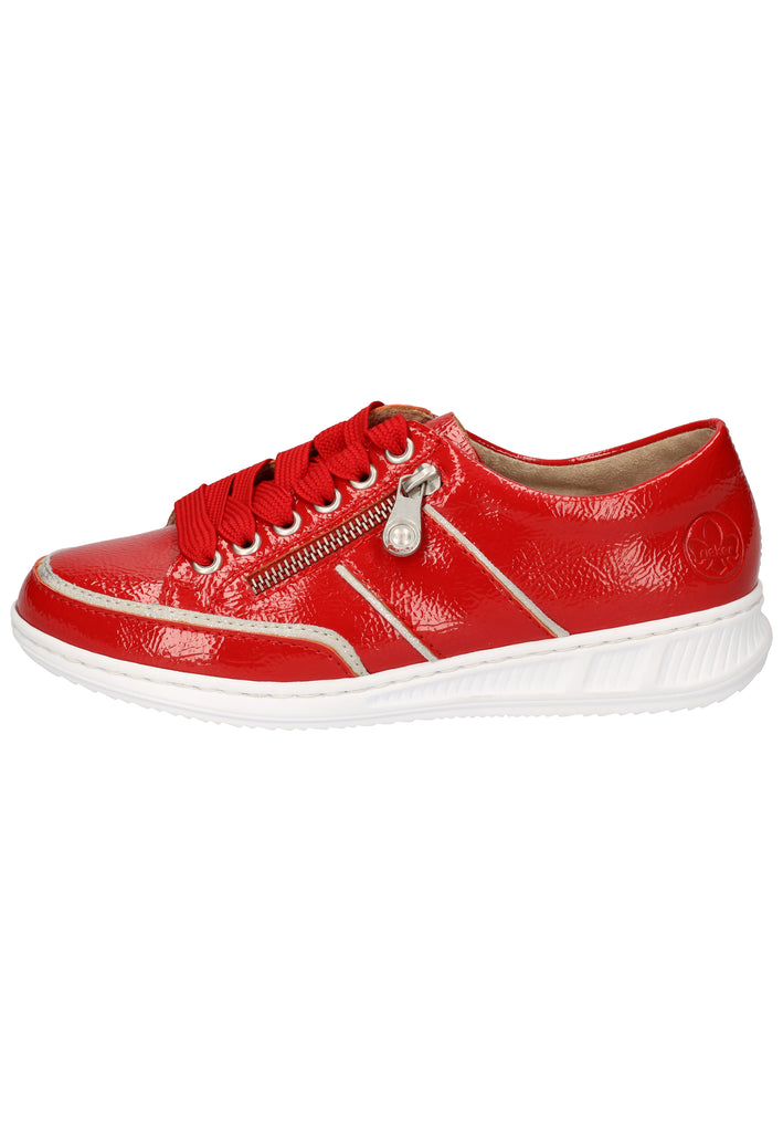 Rieker Sneaker Lederimitat Rot - surf4shoes