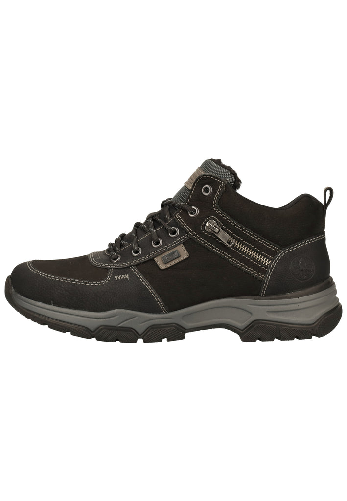 Rieker Stiefelette Lederimitat Schwarz Warmfutter - surf4shoes