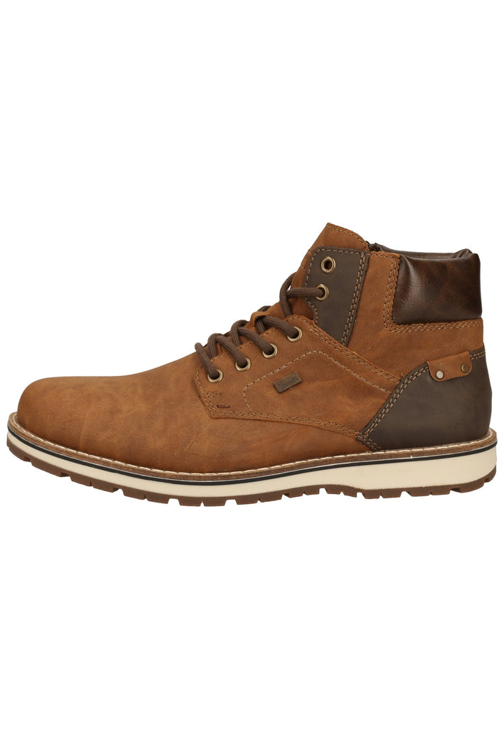 Rieker Stiefelette Lederimitat Braun Warmfutter - surf4shoes