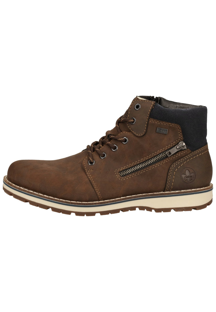 Rieker Stiefelette Lederimitat Schoko Warmfutter - surf4shoes