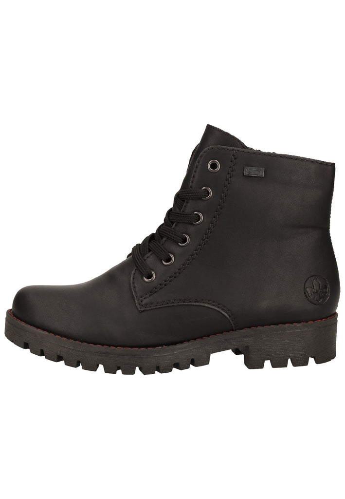 Rieker Stiefelette Lederimitat Schwarz Warmfutter - surf4shoes