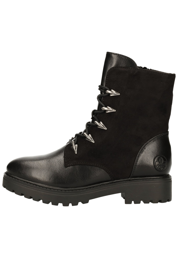 Rieker Stiefelette Lederimitat Schwarz Warmfutter - surf4shoes