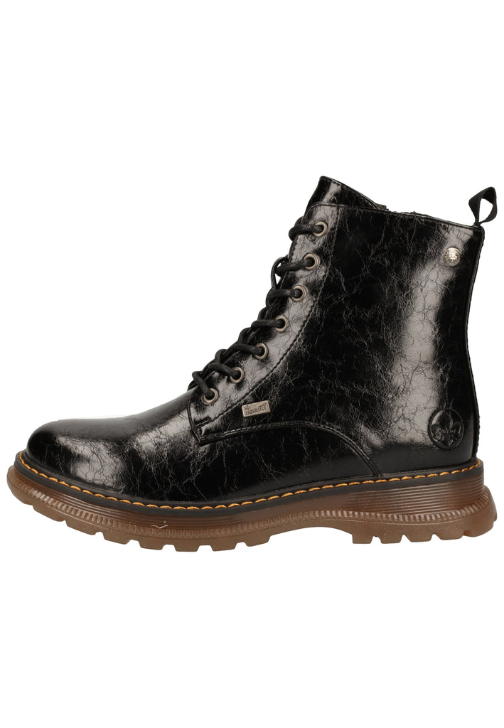 Rieker Stiefelette Lederimitat Schwarz Warmfutter - surf4shoes