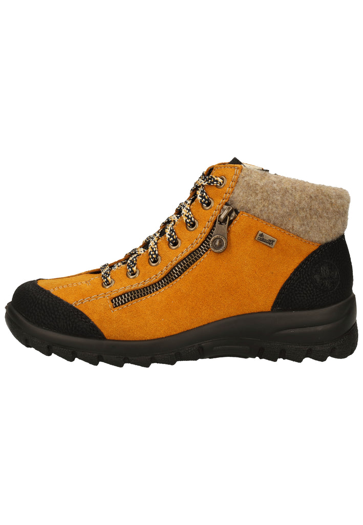 Rieker Stiefelette Lederimitat Schwarz Warmfutter - surf4shoes
