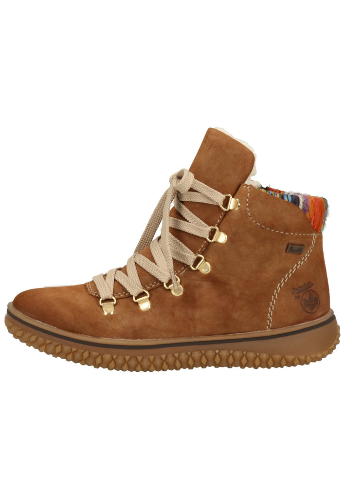 Rieker Stiefelette Lederimitat Reh Warmfutter - surf4shoes