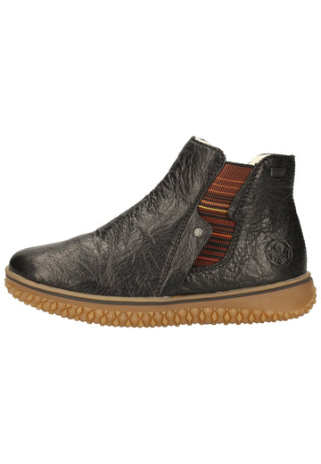 Rieker Stiefelette Leder Schwarz/Braun Warmfutter - surf4shoes