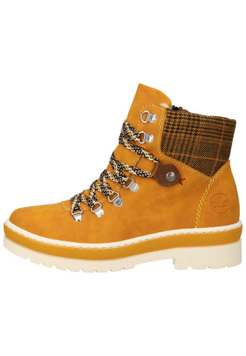 Rieker Stiefelette Lederimitat Gelb Warmfutter - surf4shoes