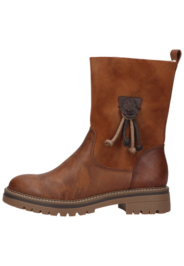 Rieker Stiefelette Lederimitat/Textil Reh Warmfutter - surf4shoes