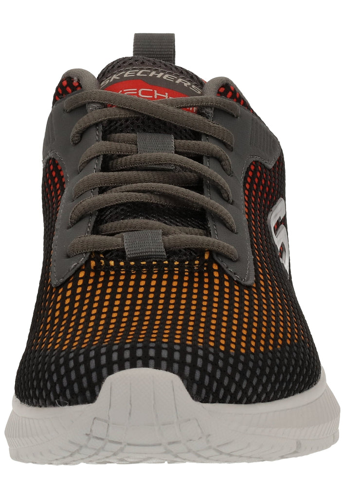 Skechers Sneaker Lederimitat/Textil Grau/Rot - surf4shoes