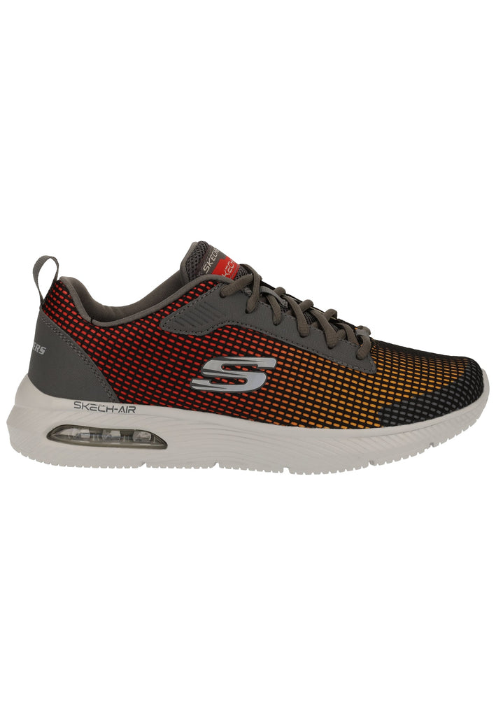 Skechers Sneaker Lederimitat/Textil Grau/Rot - surf4shoes