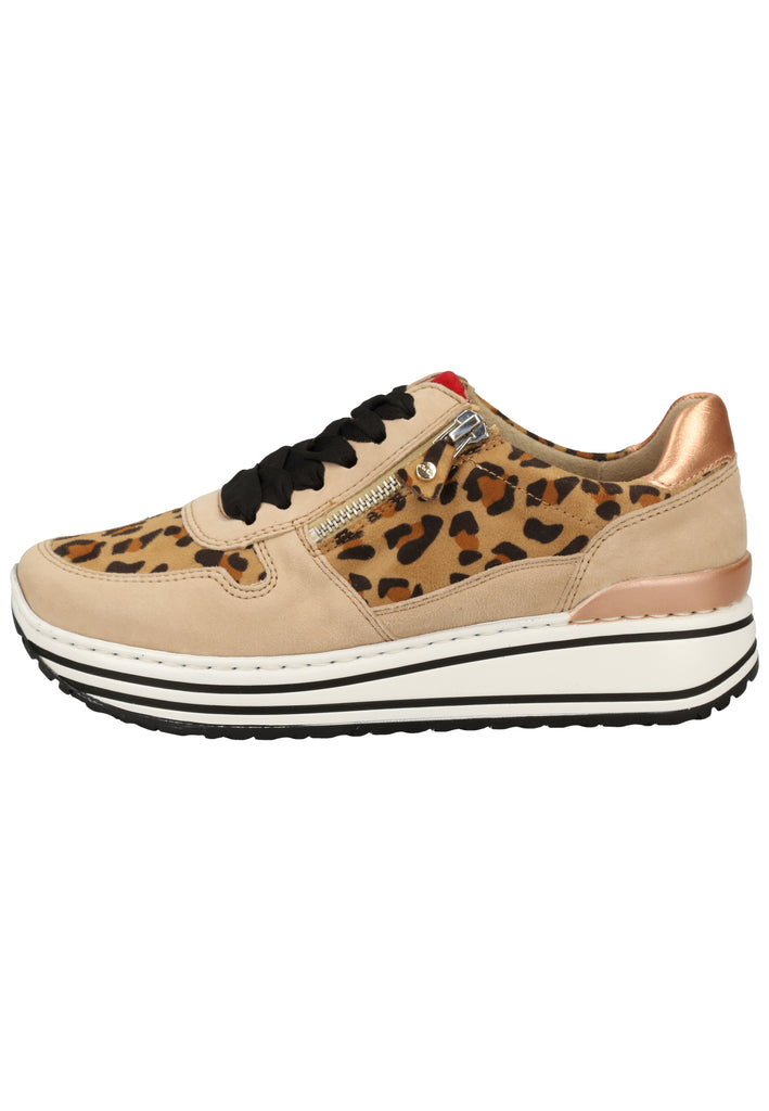 ara Sneaker Veloursleder Braun/Rot - surf4shoes