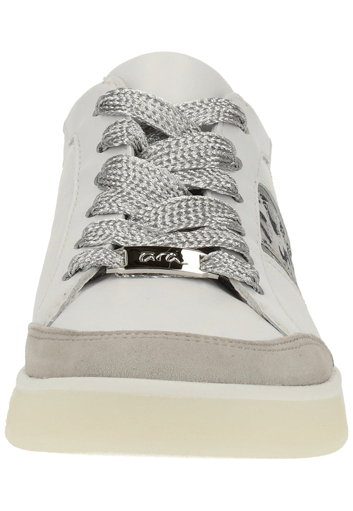 ara Sneaker Glattleder Weiß/Silber - surf4shoes