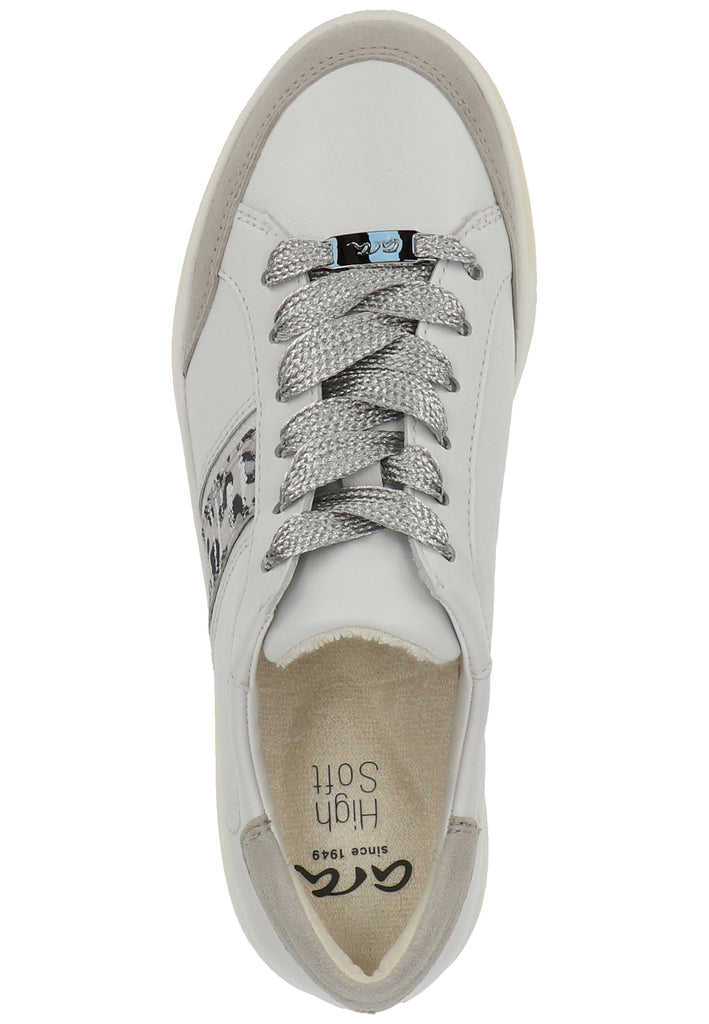 ara Sneaker Glattleder Weiß/Silber - surf4shoes