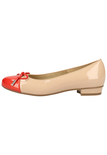 ara Ballerinas Leder Rot/Beige - surf4shoes