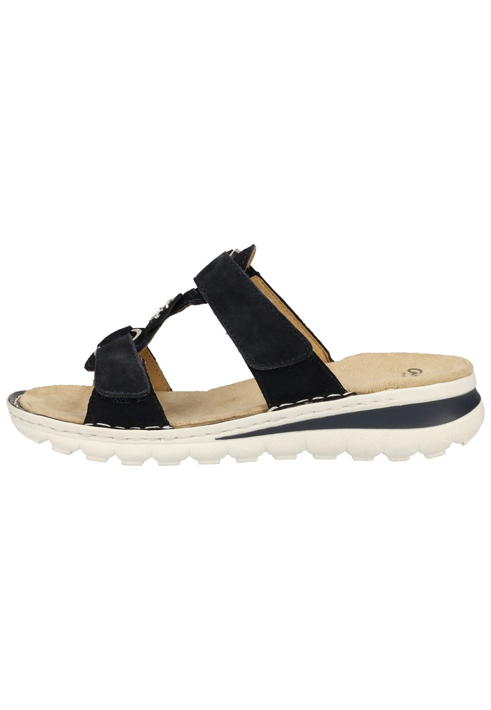 ara Pantoletten Leder Blau - surf4shoes