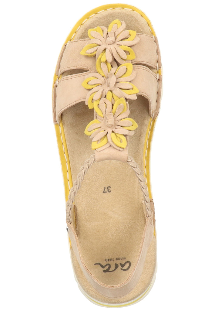 ara Sandalen Veloursleder Camel - surf4shoes