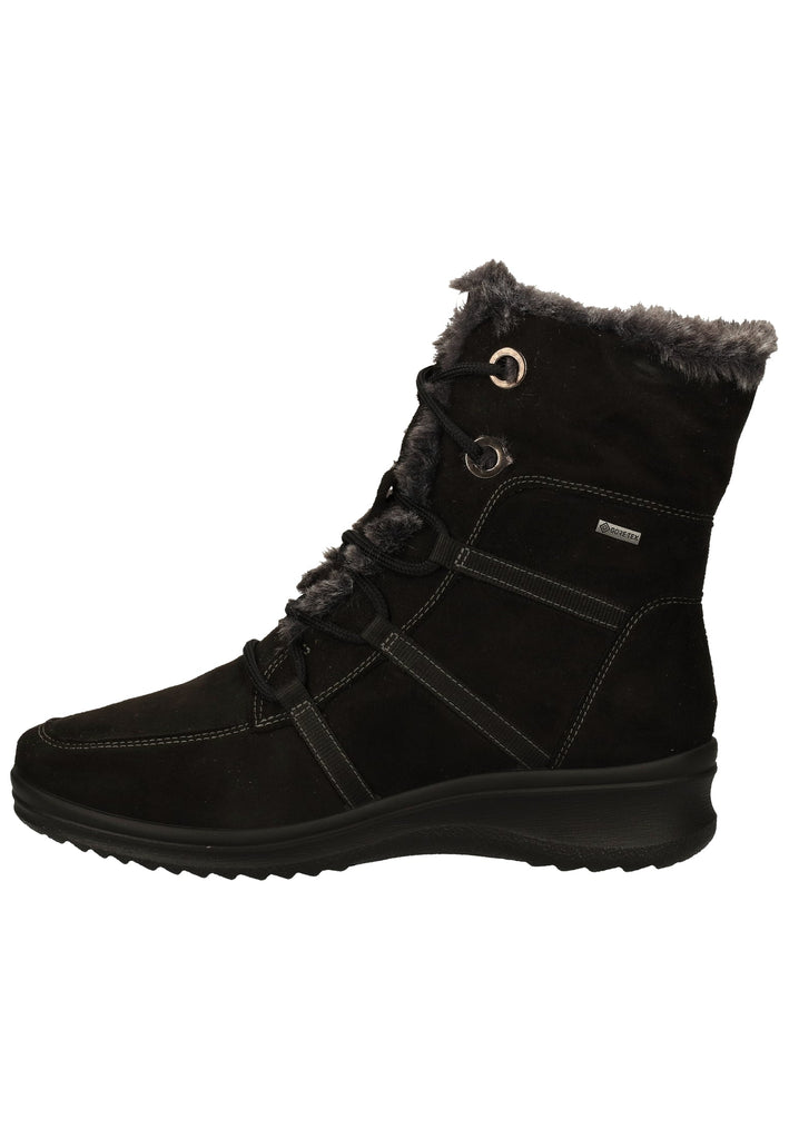 ara Stiefelette Textil Schwarz/Grau Warmfutter - surf4shoes